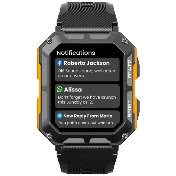 Rugged Smartwatch with Heart Rate Monitor & Step Counter - EnduranceX