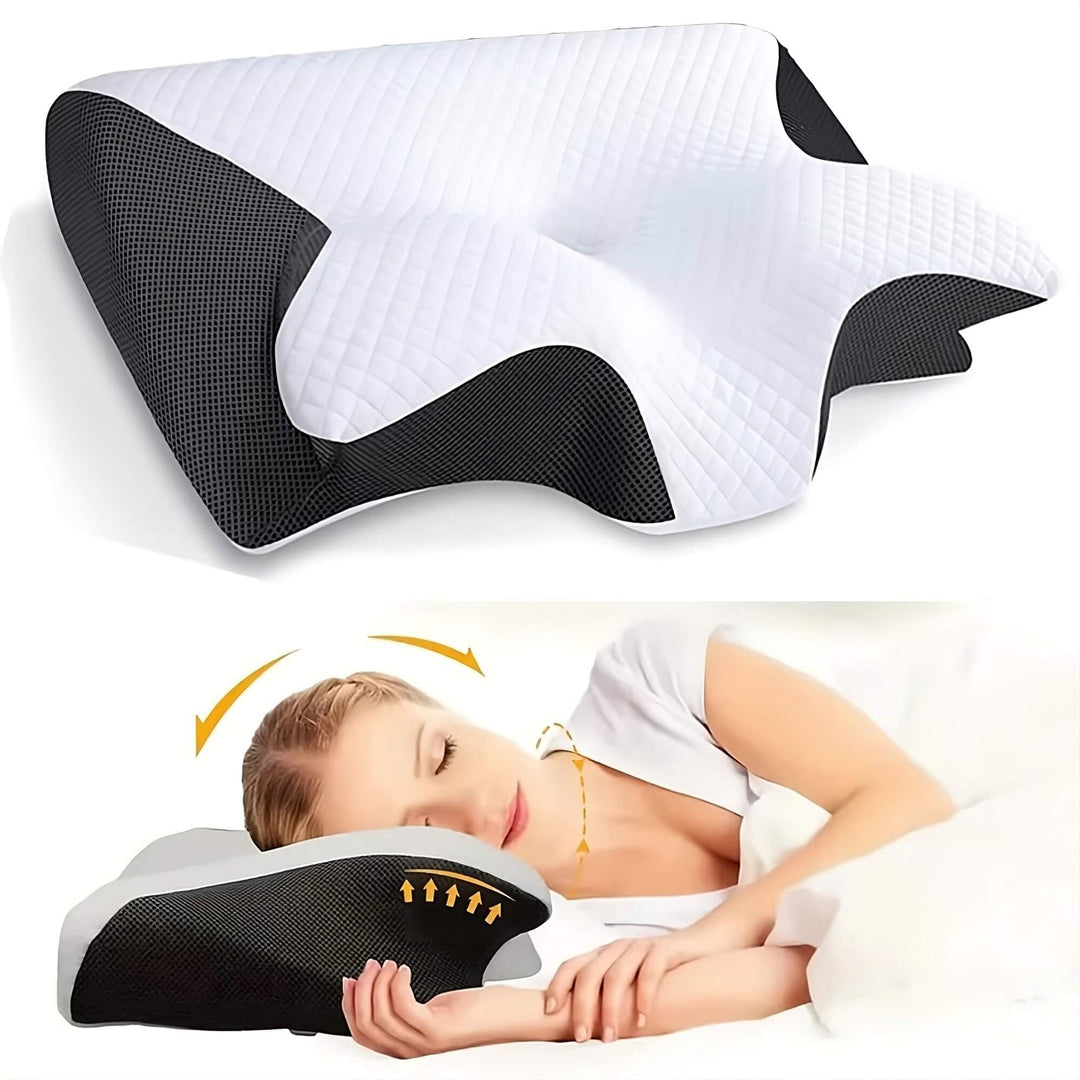 Contoured Orthopedic Pillow for Back Sleepers