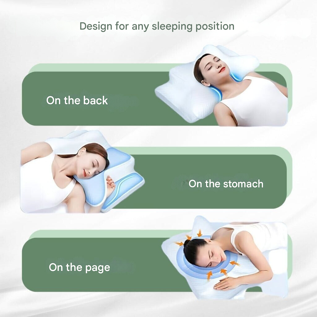 Contoured Orthopedic Pillow for Back Sleepers