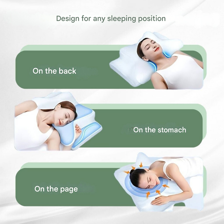 Contoured Orthopedic Pillow for Back Sleepers