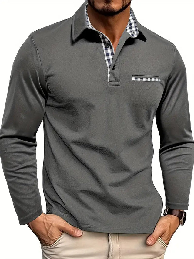 Men's Long-Sleeve Polo Shirt | Smart Casual Comfort Fit