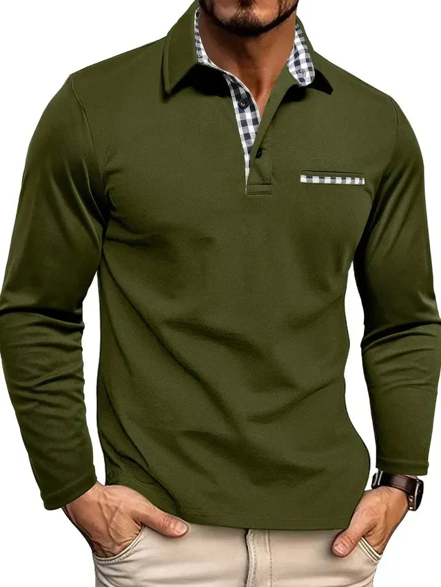 Men's Long-Sleeve Polo Shirt | Smart Casual Comfort Fit