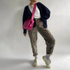 Women’s Leopard Print Trousers with Wide-Leg Cut