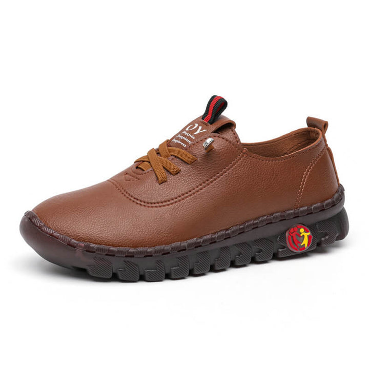 Vegan Leather Lace-Up Shoes for Women