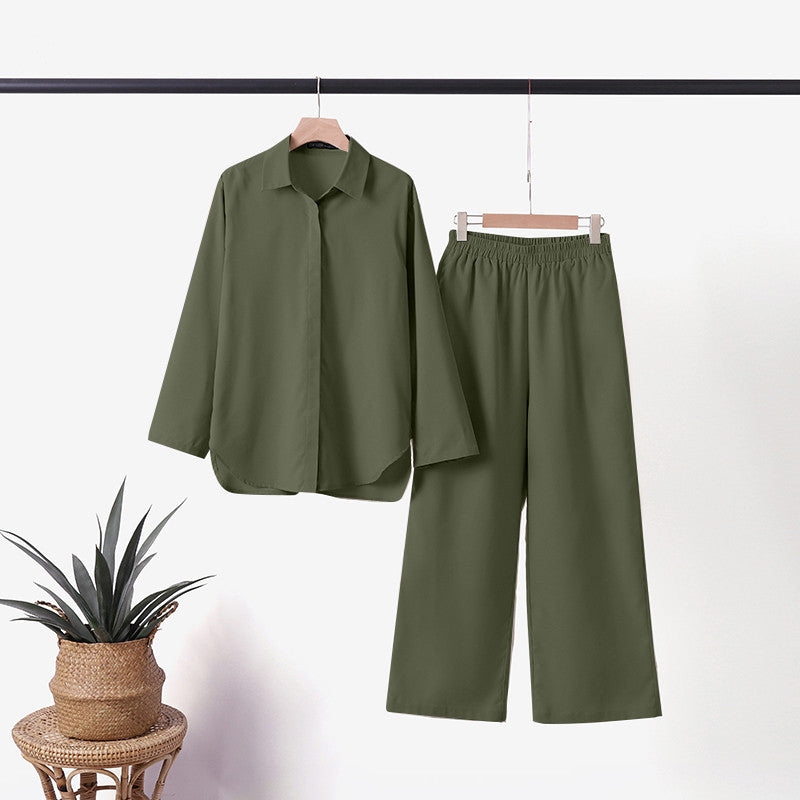 Women’s Set with Buttoned Shirt