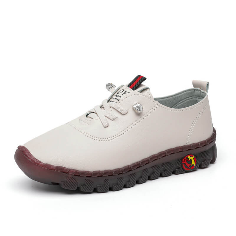 Vegan Leather Lace-Up Shoes for Women