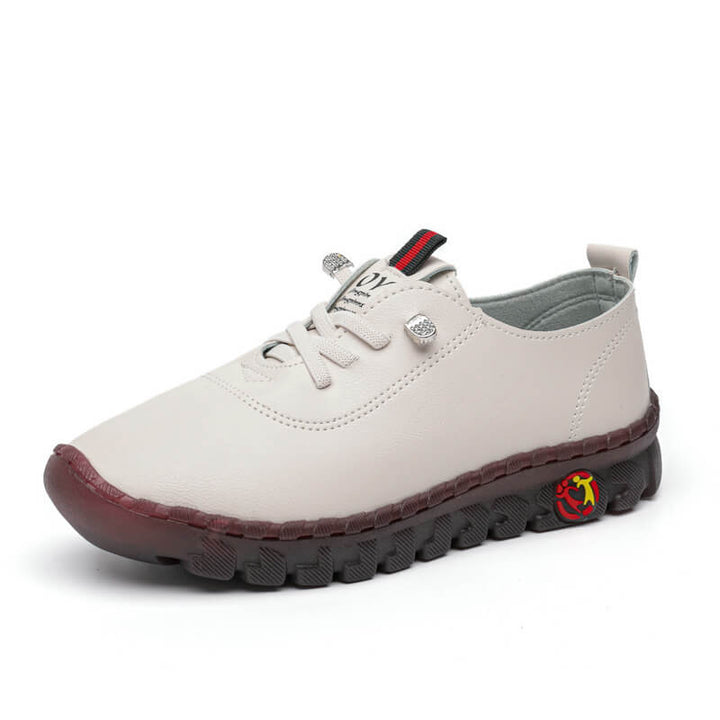 Vegan Leather Lace-Up Shoes for Women