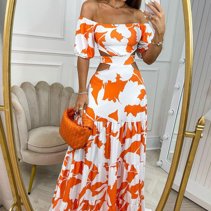 Women’s Midi-Length Off-Shoulder Dress