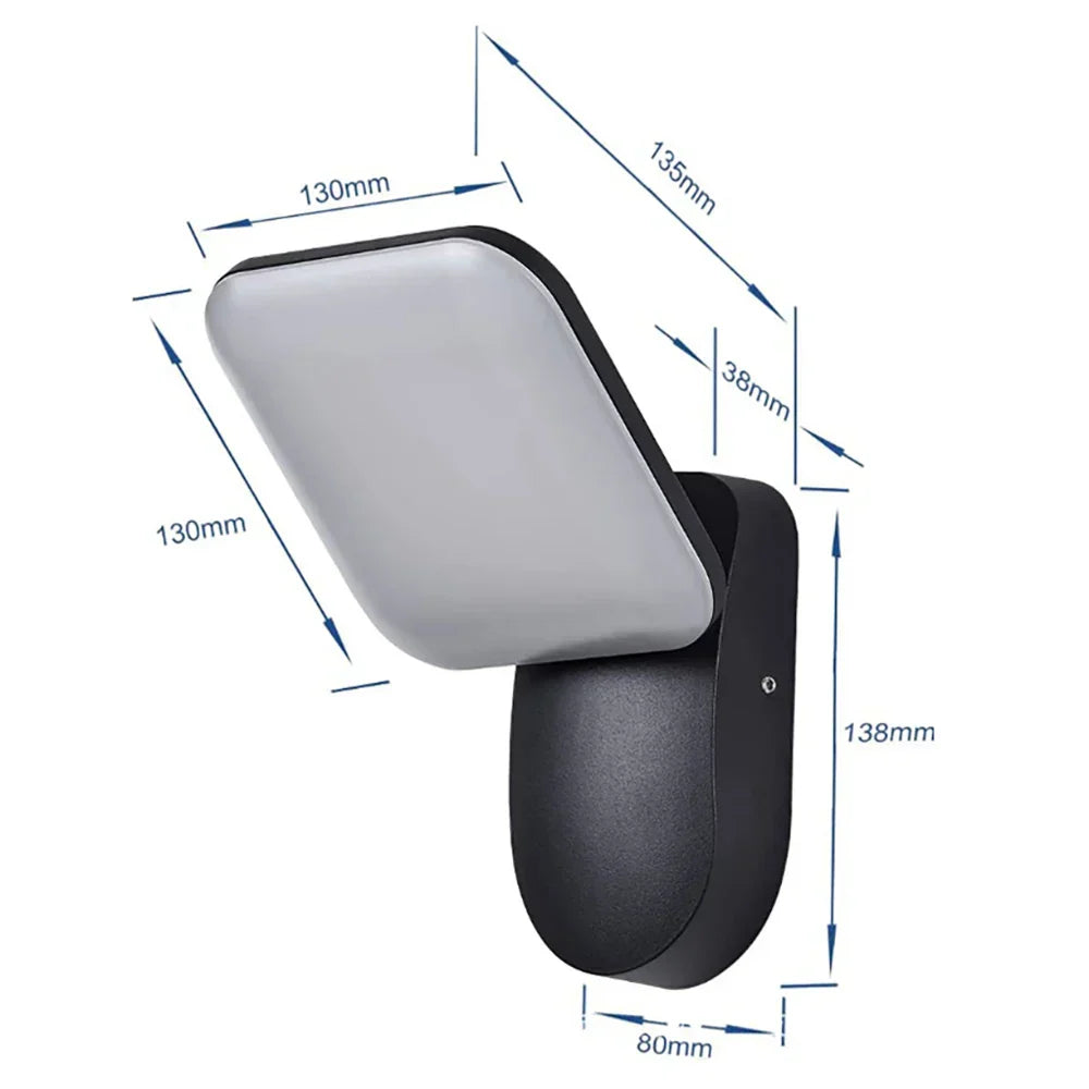 Waterproof Outdoor Wall Light with PIR Motion Sensor (12W) – Smart Illumination for Enhanced Security
