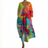 Colorful Women’s V-Neck Dress