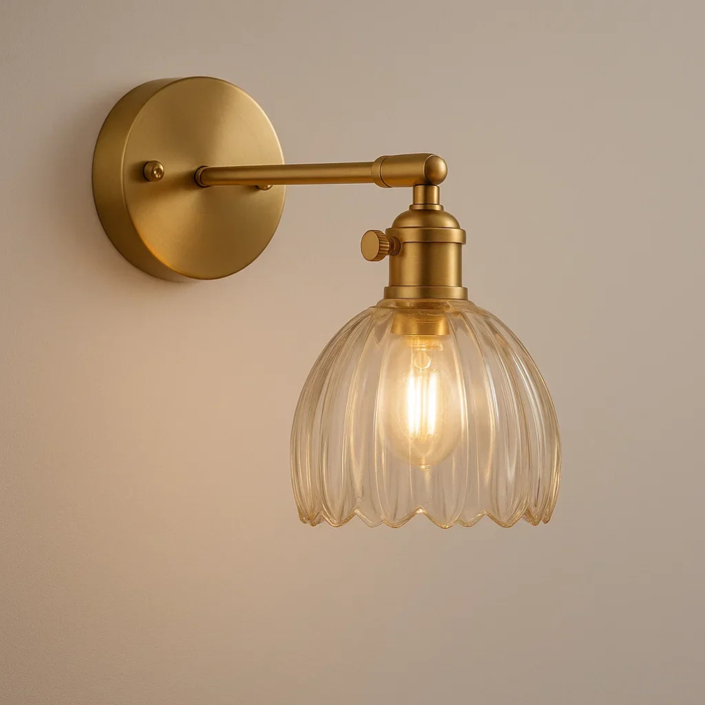 Retro Wall Lamp – Glass Tulip Design for Elegant Illumination