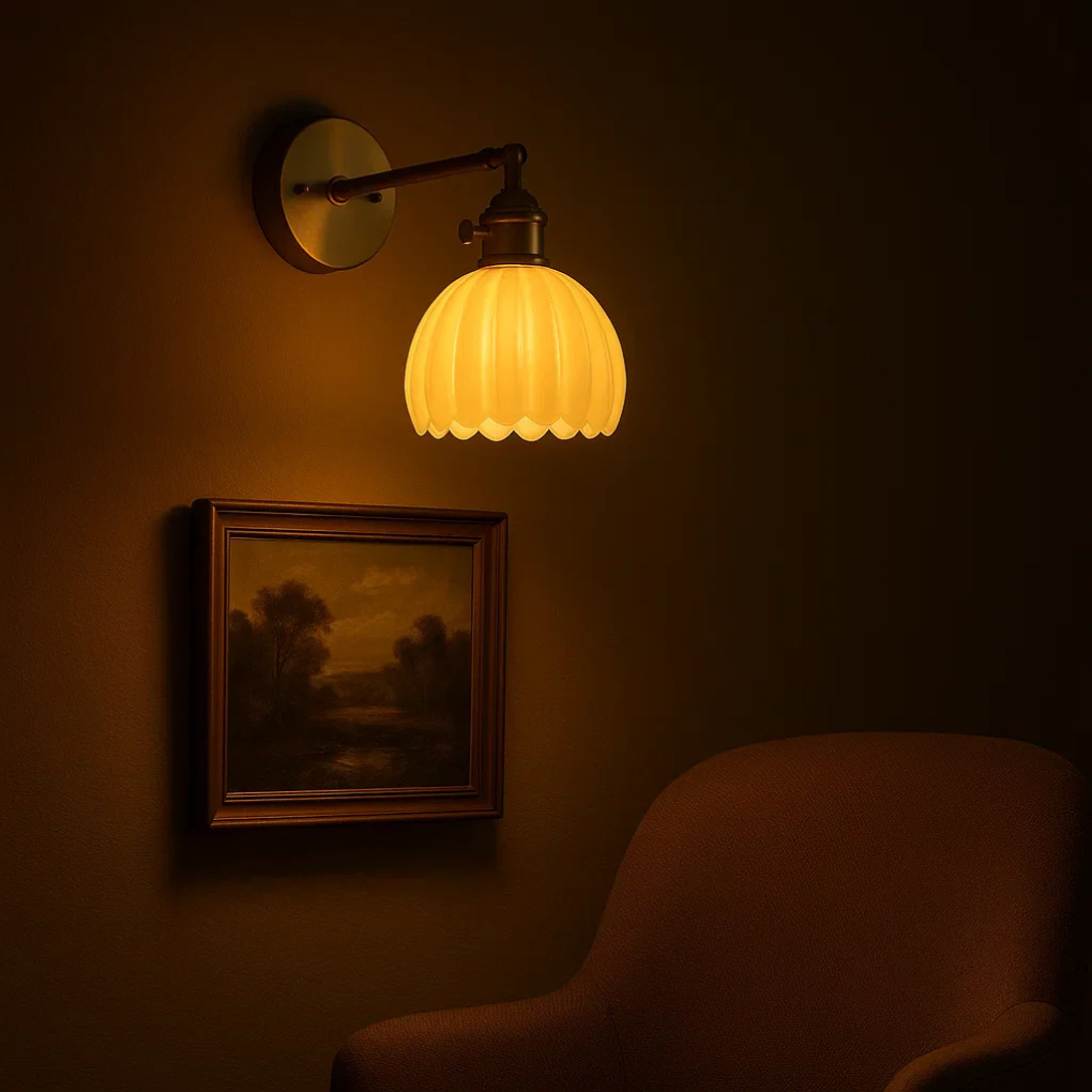 Retro Wall Lamp – Glass Tulip Design for Elegant Illumination