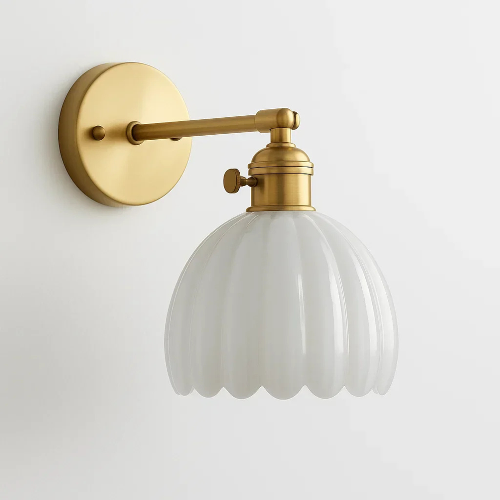 Retro Wall Lamp – Glass Tulip Design for Elegant Illumination