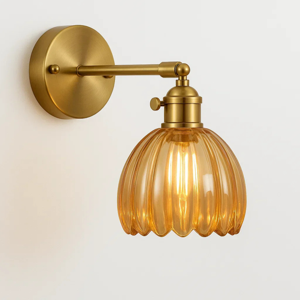 Retro Wall Lamp – Glass Tulip Design for Elegant Illumination