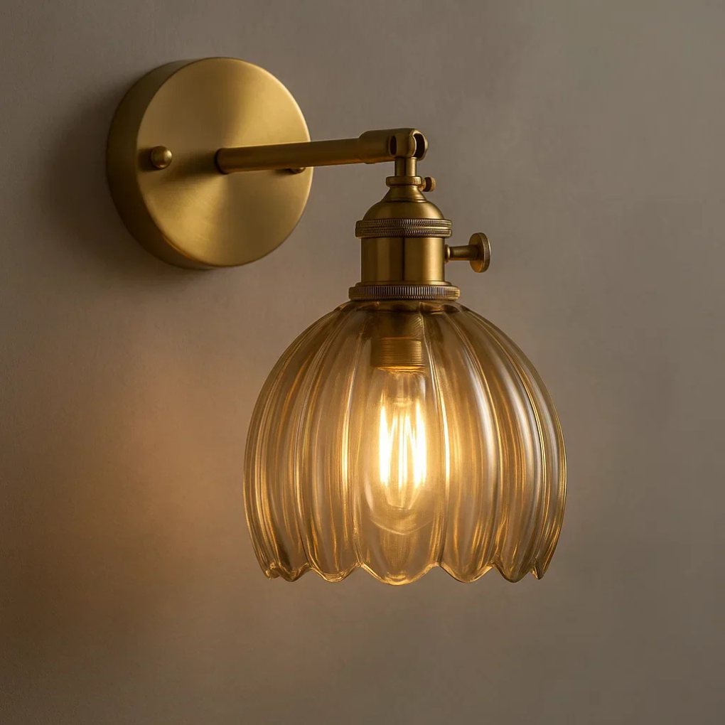 Retro Wall Lamp – Glass Tulip Design for Elegant Illumination