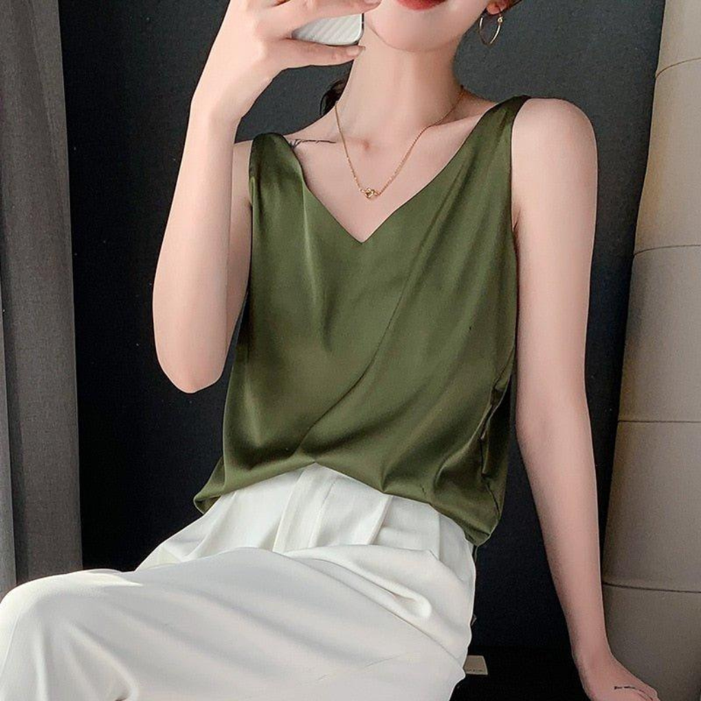 Silk Strap Tank Top
