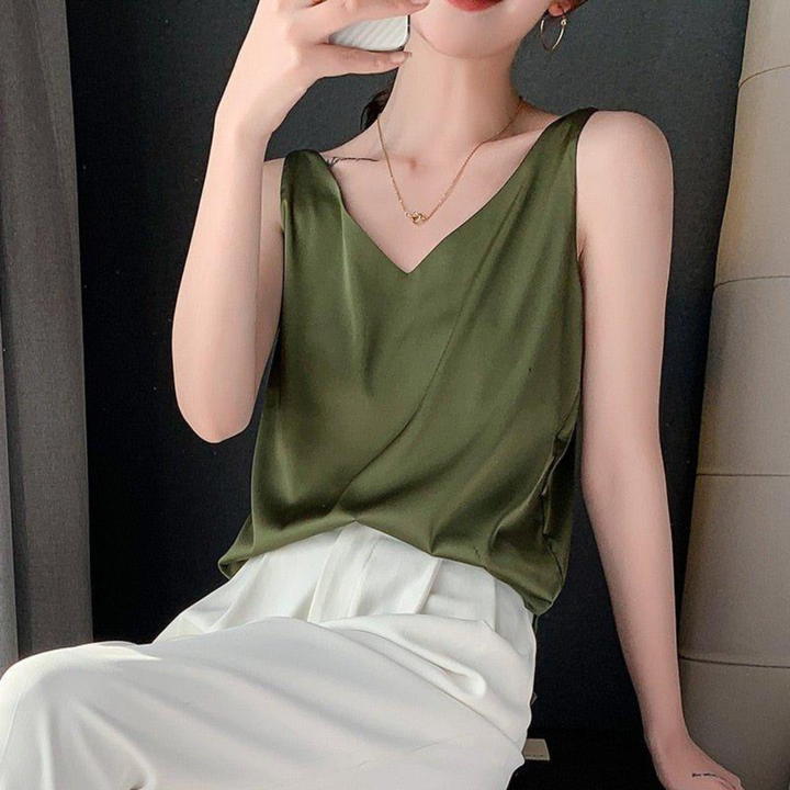 Silk Strap Tank Top