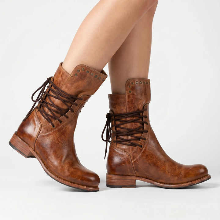 Veldra - Lace-Up Ankle Boots