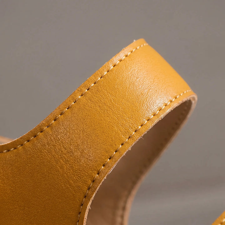 VivellaOpen-Toe Wedge Sandal With Adjustable Strap