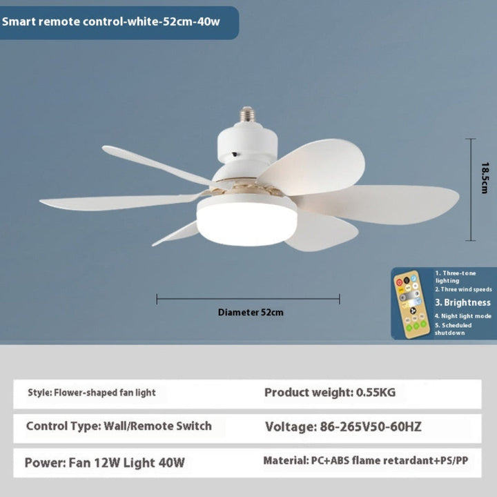 E27 Base LED Ceiling Fan Light With Remote Control