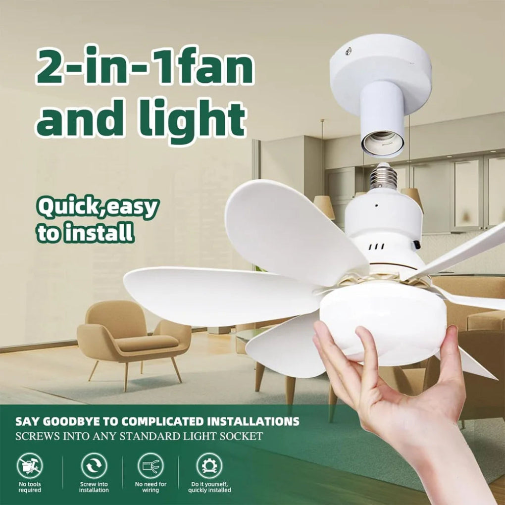 E27 Base LED Ceiling Fan Light With Remote Control