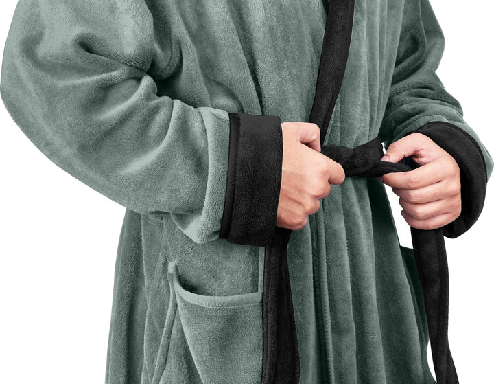 Men's Lightweight Fleece Summer Bathrobe – Harry