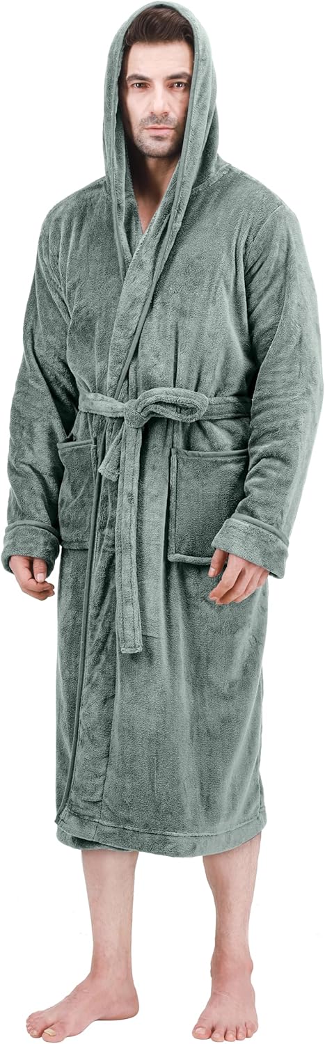 Men's Lightweight Fleece Summer Bathrobe – Harry