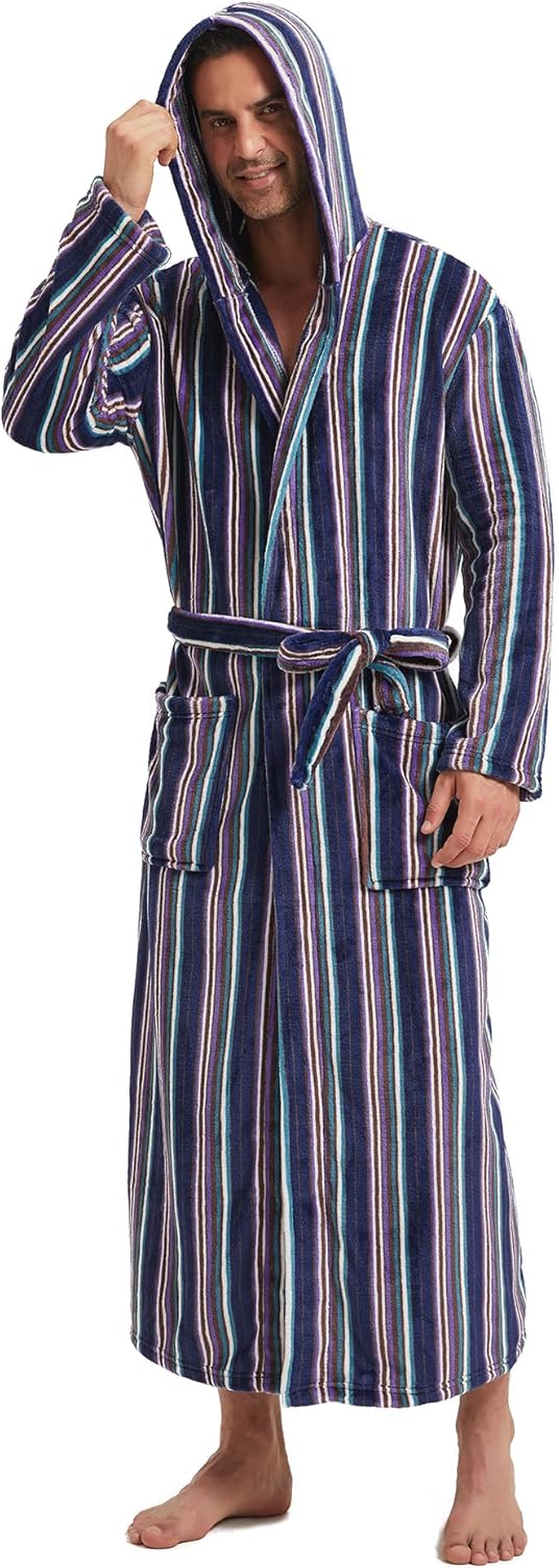 Men's Lightweight Fleece Summer Bathrobe – James