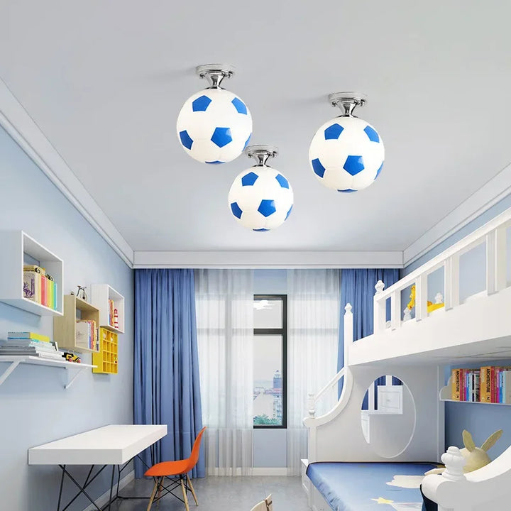 Playful Soccer Ball Ceiling Light – GoalBright