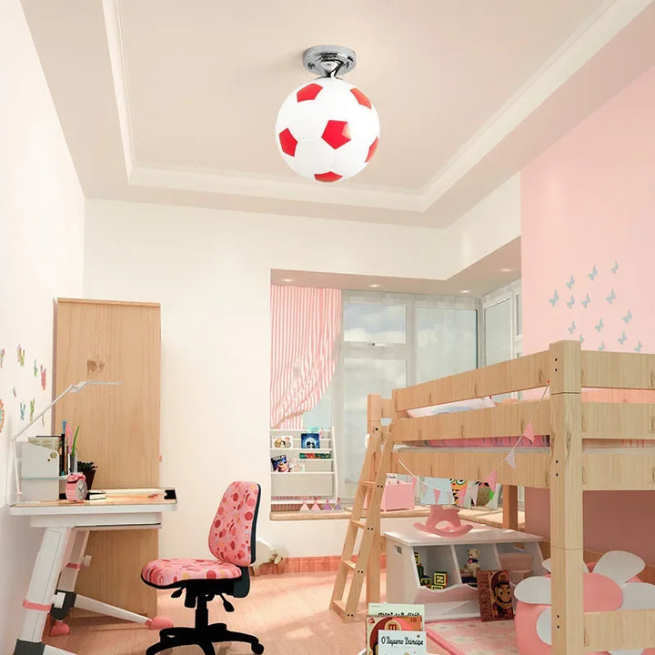 Playful Soccer Ball Ceiling Light – GoalBright