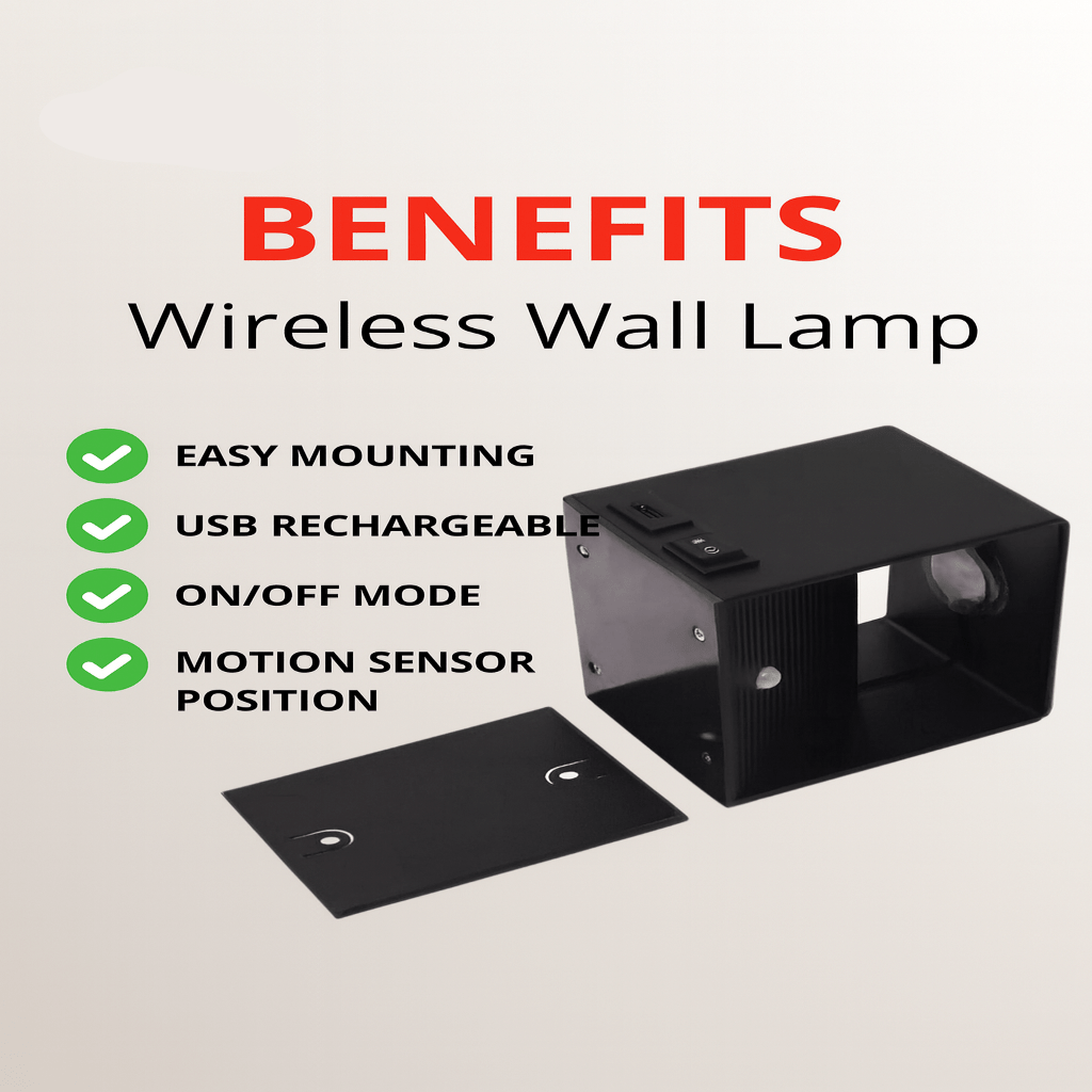 Cordless Rechargeable LED Wall Light with Adjustable Beam Angle