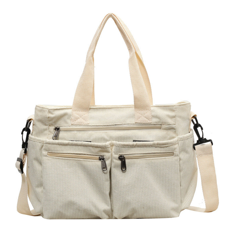 Trendy Corduroy Shoulder Bag – VelvetVogue