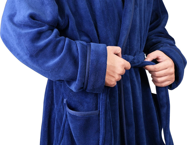 Men's Lightweight Fleece Summer Bathrobe – Harry