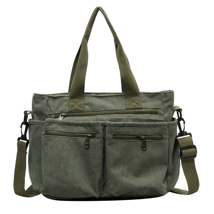 Trendy Corduroy Shoulder Bag – VelvetVogue