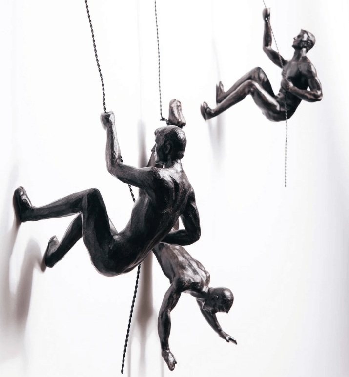 Mountain Climber Wall Sculpture – PeakFigures