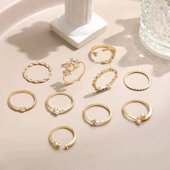 10 Pack of Bohemian Silver and Gold Plated Rings — image 3