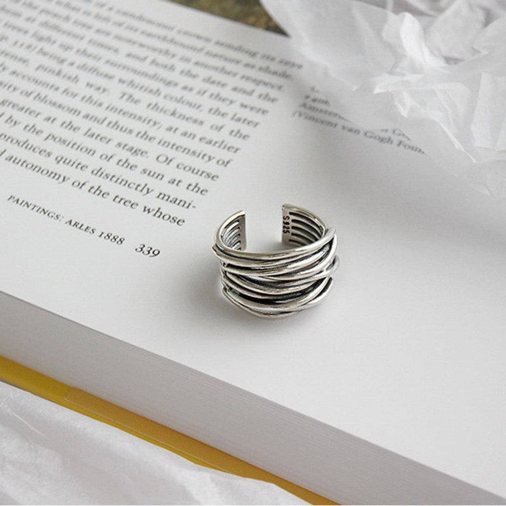 925 Sterling Silver Adjustable Layered Ring — image 3