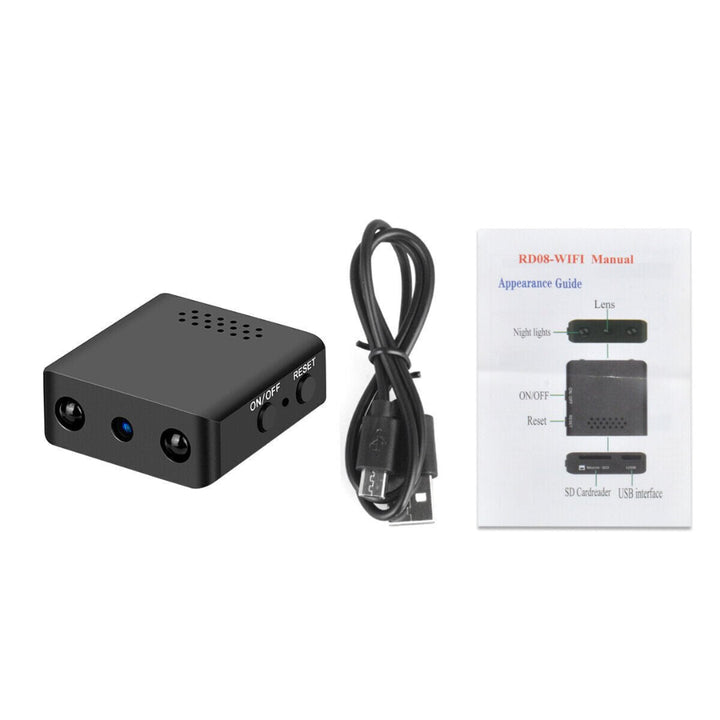 Compact Micro HD WiFi Camera with Audio and Night Vision