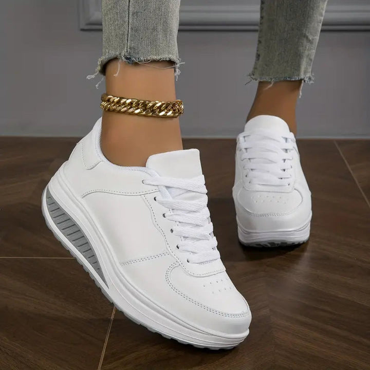 Women’s PU Leather Platform Flats