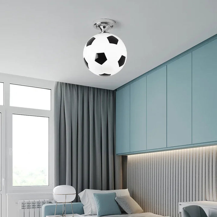 Playful Soccer Ball Ceiling Light – GoalBright