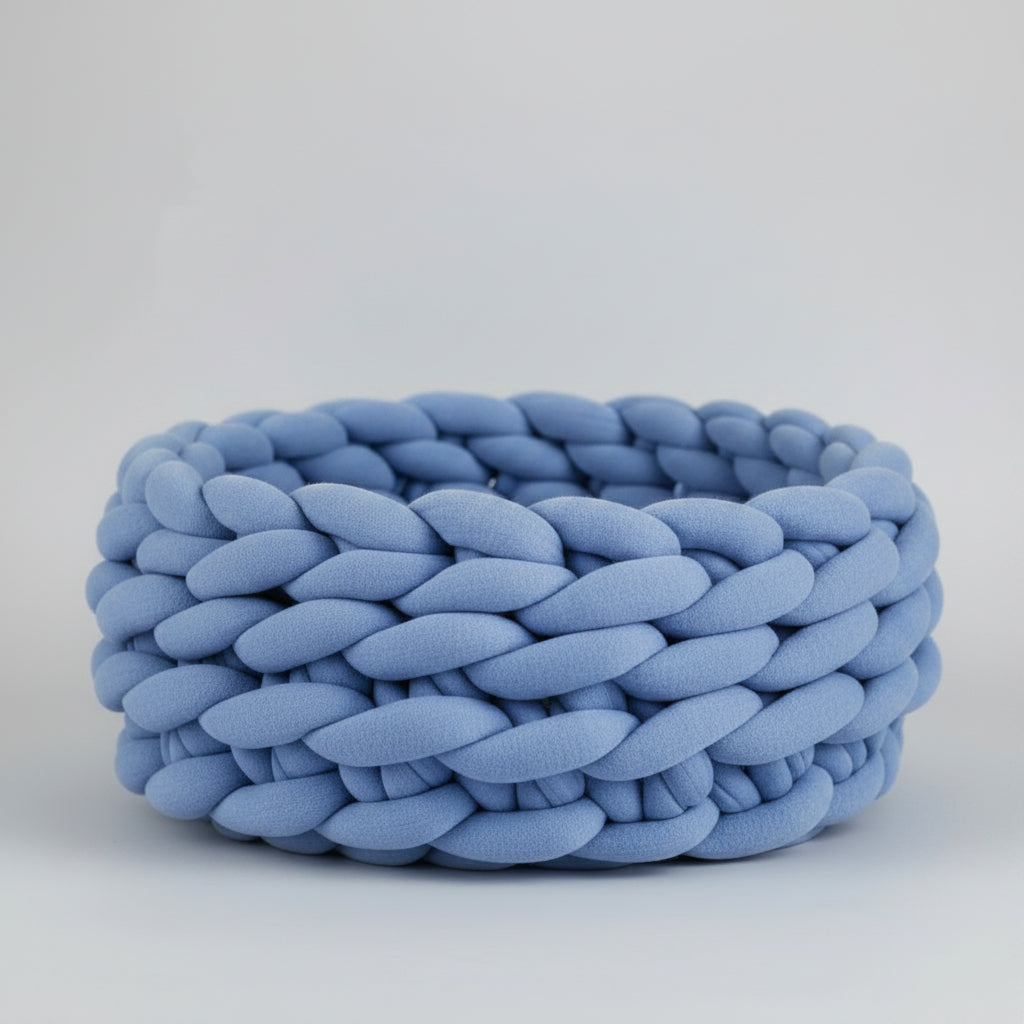 CozyWeave Rope Pet Bed – Breathable Comfort for Restful Sleep
