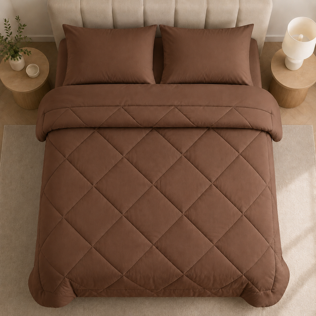 2-in-1 Quilted Comforter – No Duvet Cover Needed