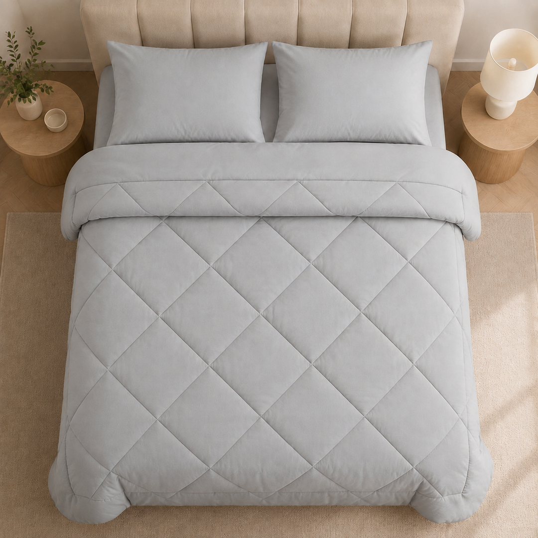 2-in-1 Quilted Comforter – No Duvet Cover Needed