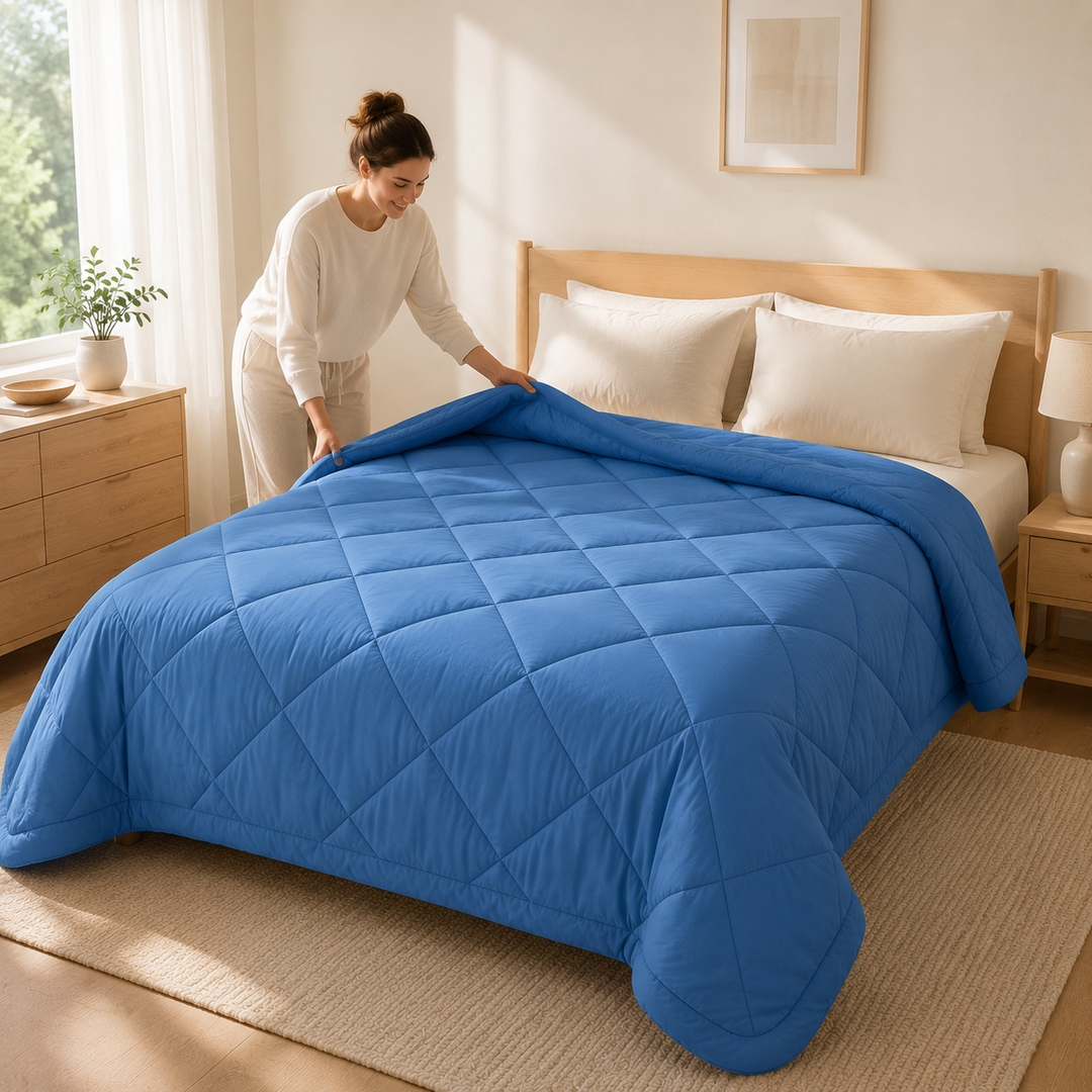 2-in-1 Quilted Comforter – No Duvet Cover Needed
