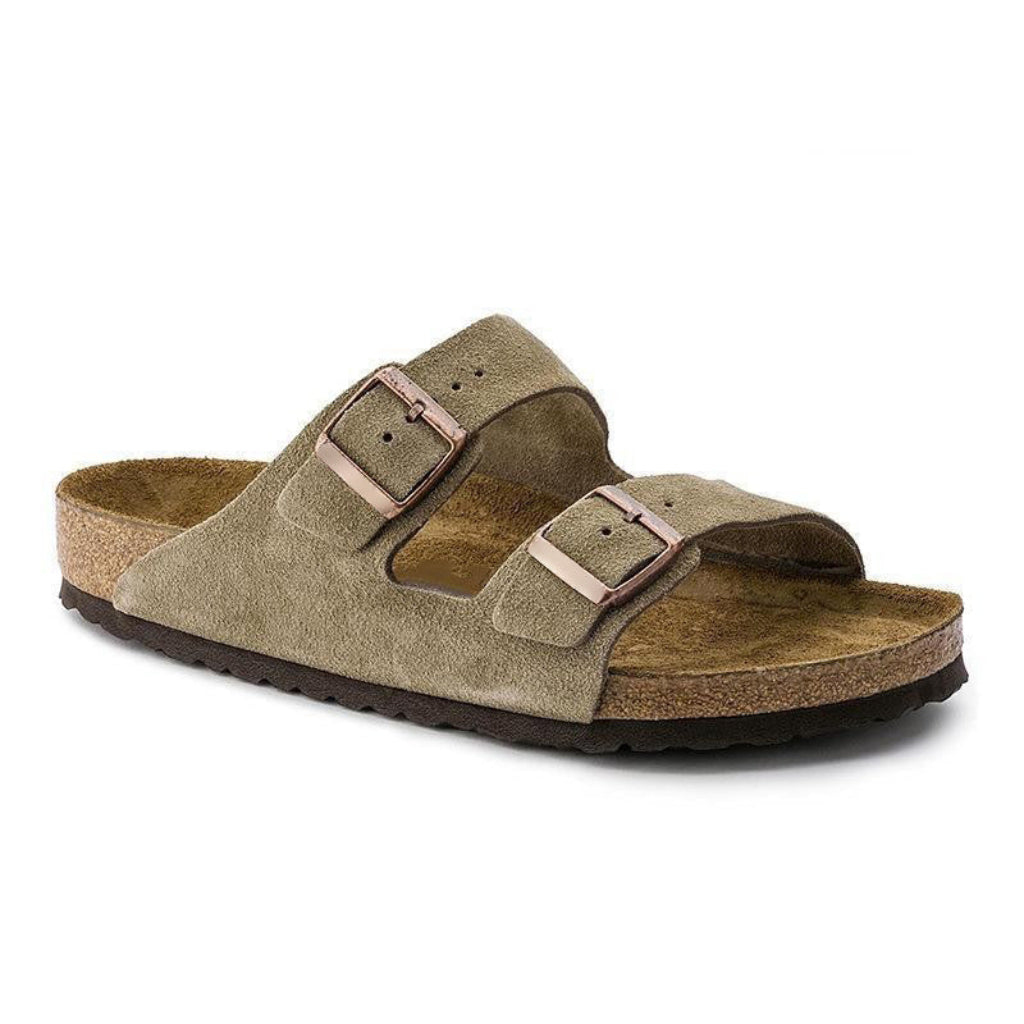 Women's Vintage Cork Flat Boken Sandals Men's One-word Sandals