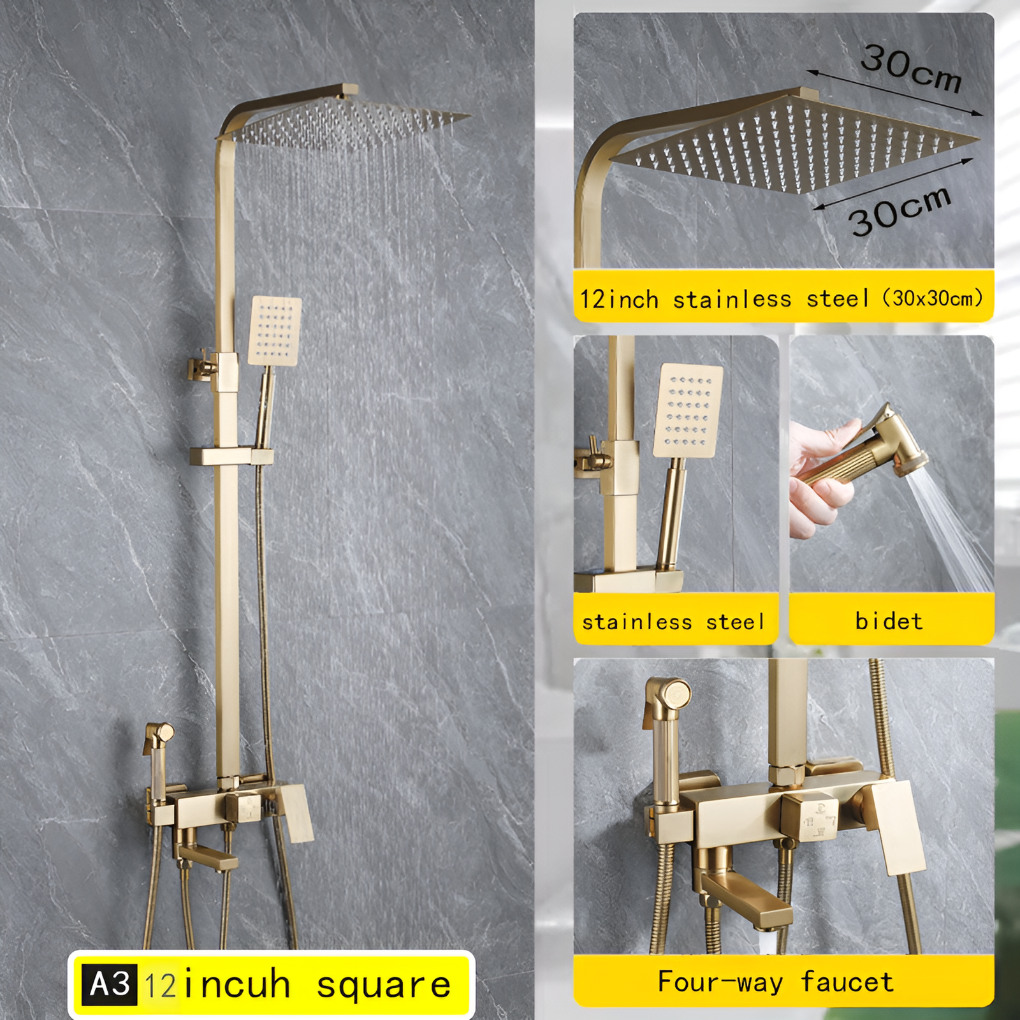AquaFlow Rain Shower Set