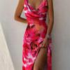 Women’s Sleeveless V-Neck Maxi Dress with Side Slit