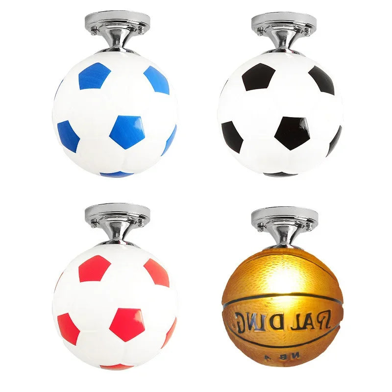 Playful Soccer Ball Ceiling Light – GoalBright