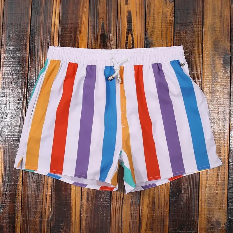 Men's Striped Shorts with Elastic Waistband – Matteo