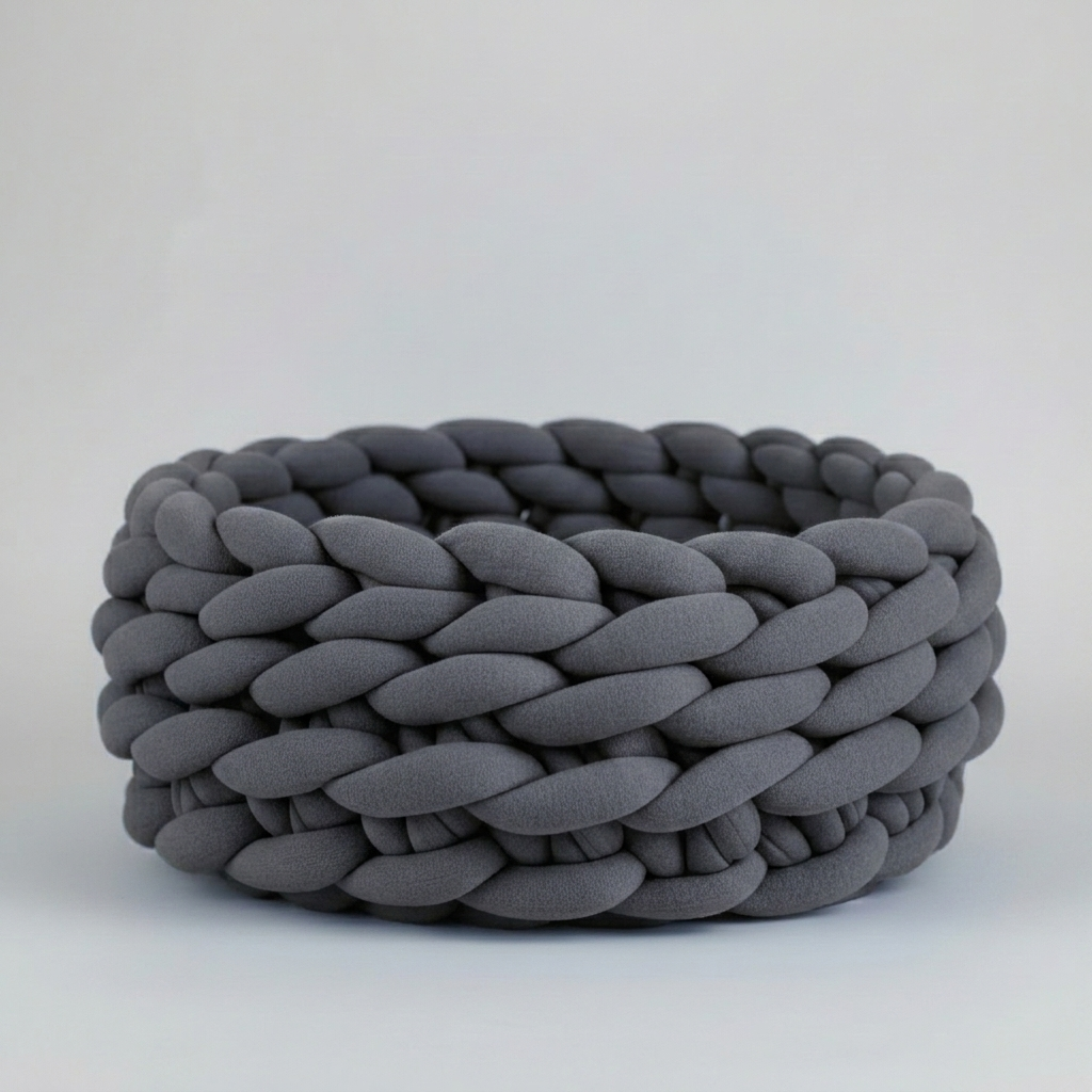 CozyWeave Rope Pet Bed – Breathable Comfort for Restful Sleep